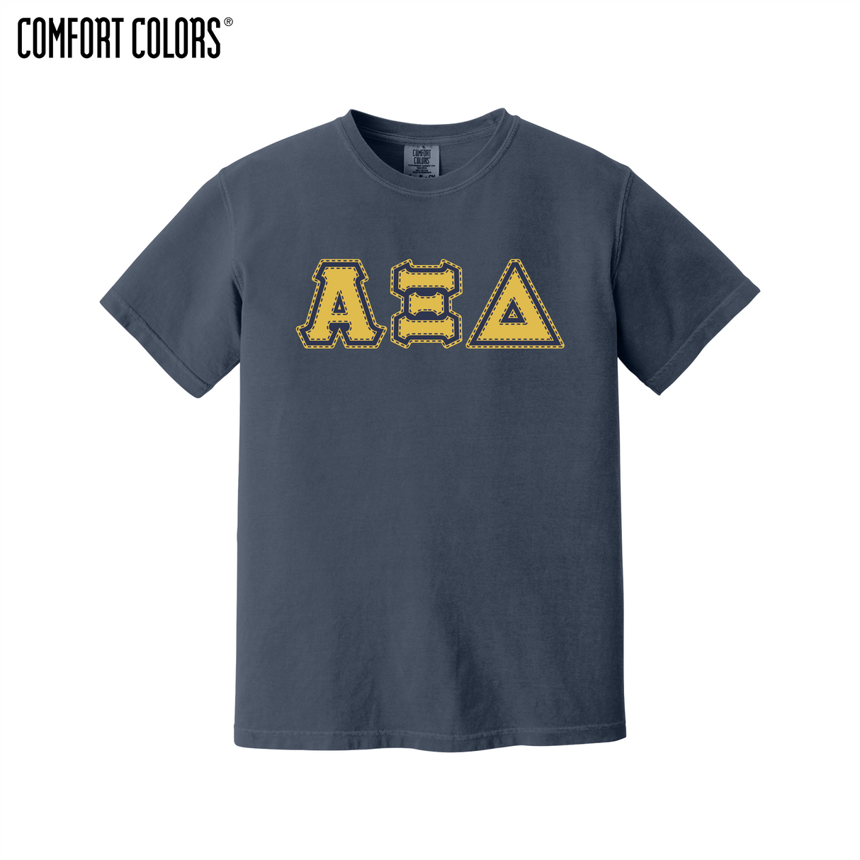 Greek Letters Heavyweight Ring Spun Tee