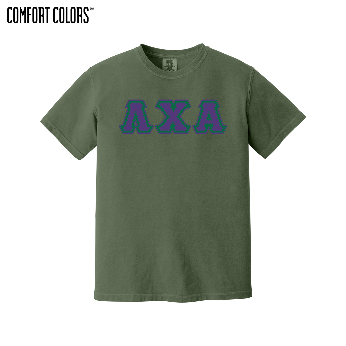 Greek Letters Heavyweight Ring Spun Tee