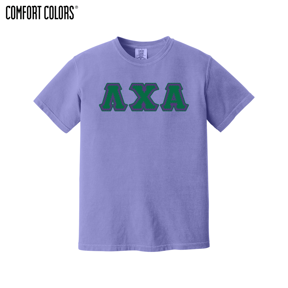 Greek Letters Heavyweight Ring Spun Tee