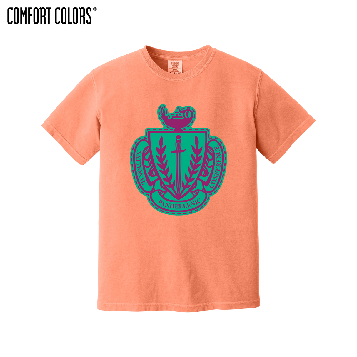 Greek Letters Heavyweight Ring Spun Tee