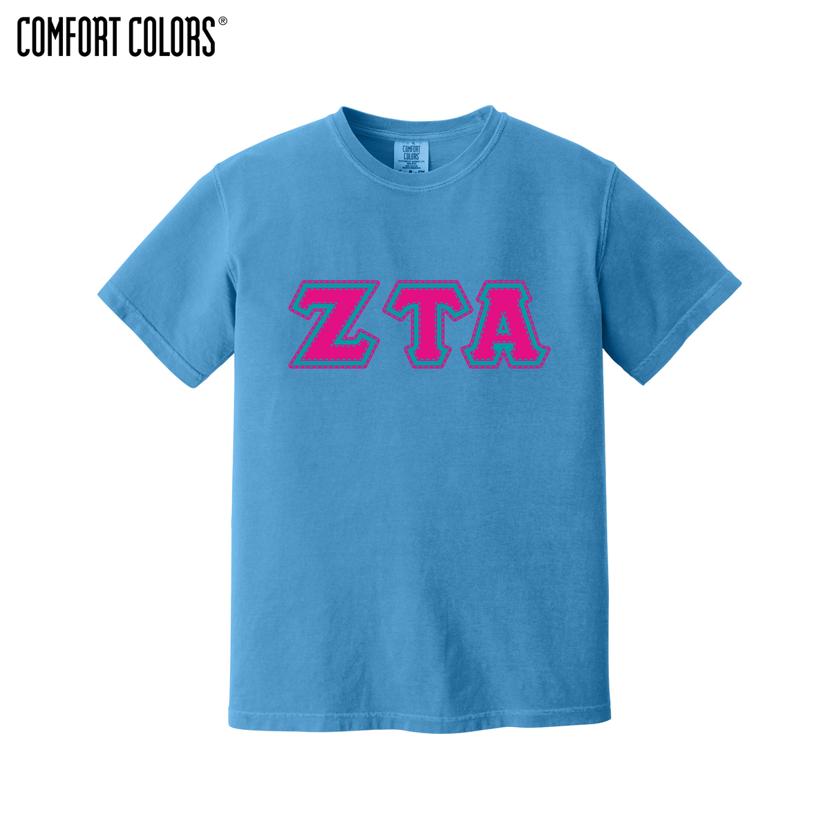 Greek Letters Heavyweight Ring Spun Tee