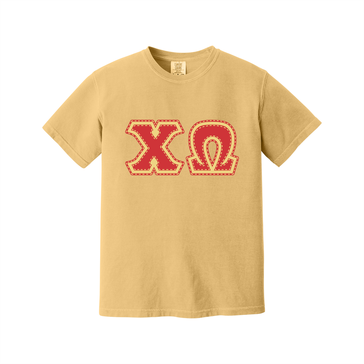 Greek Letters Heavyweight Ring Spun Tee