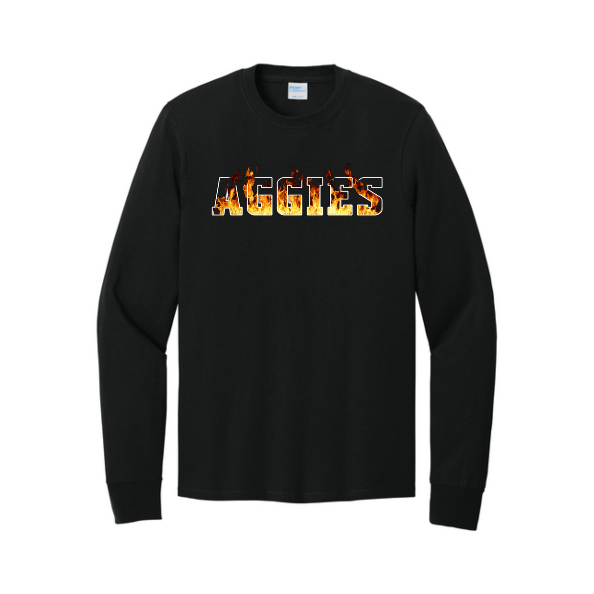 NMSU Swim Tournament "AGGIES" Long-Sleeve Cotton Tee