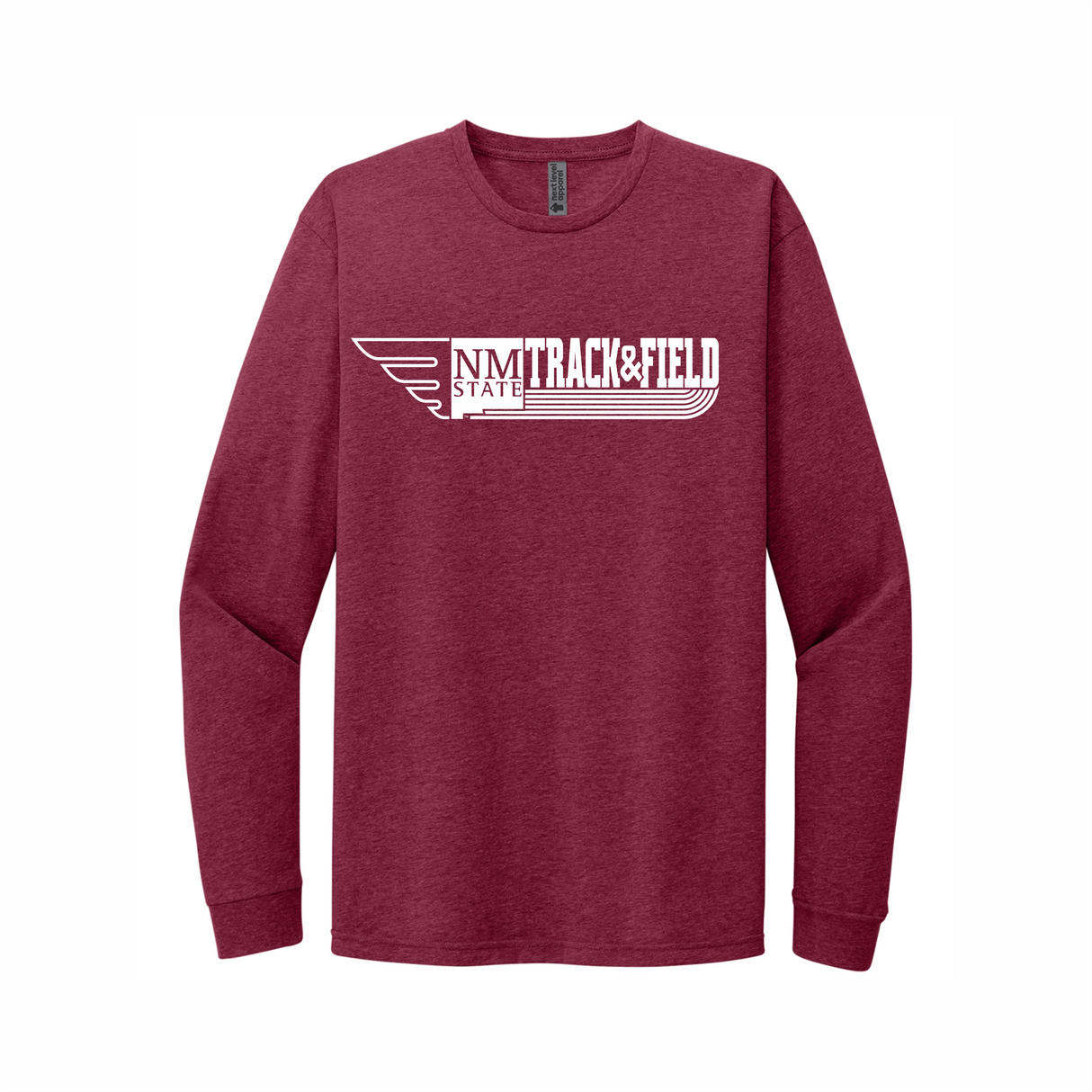 NMSU Track Long-Sleeve CVC Blend Tee