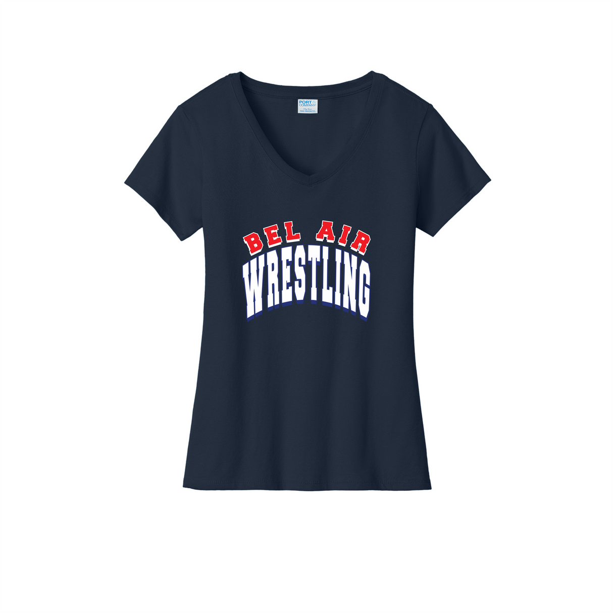Bel Air Wrestling Women's V-Neck Cotton Tee