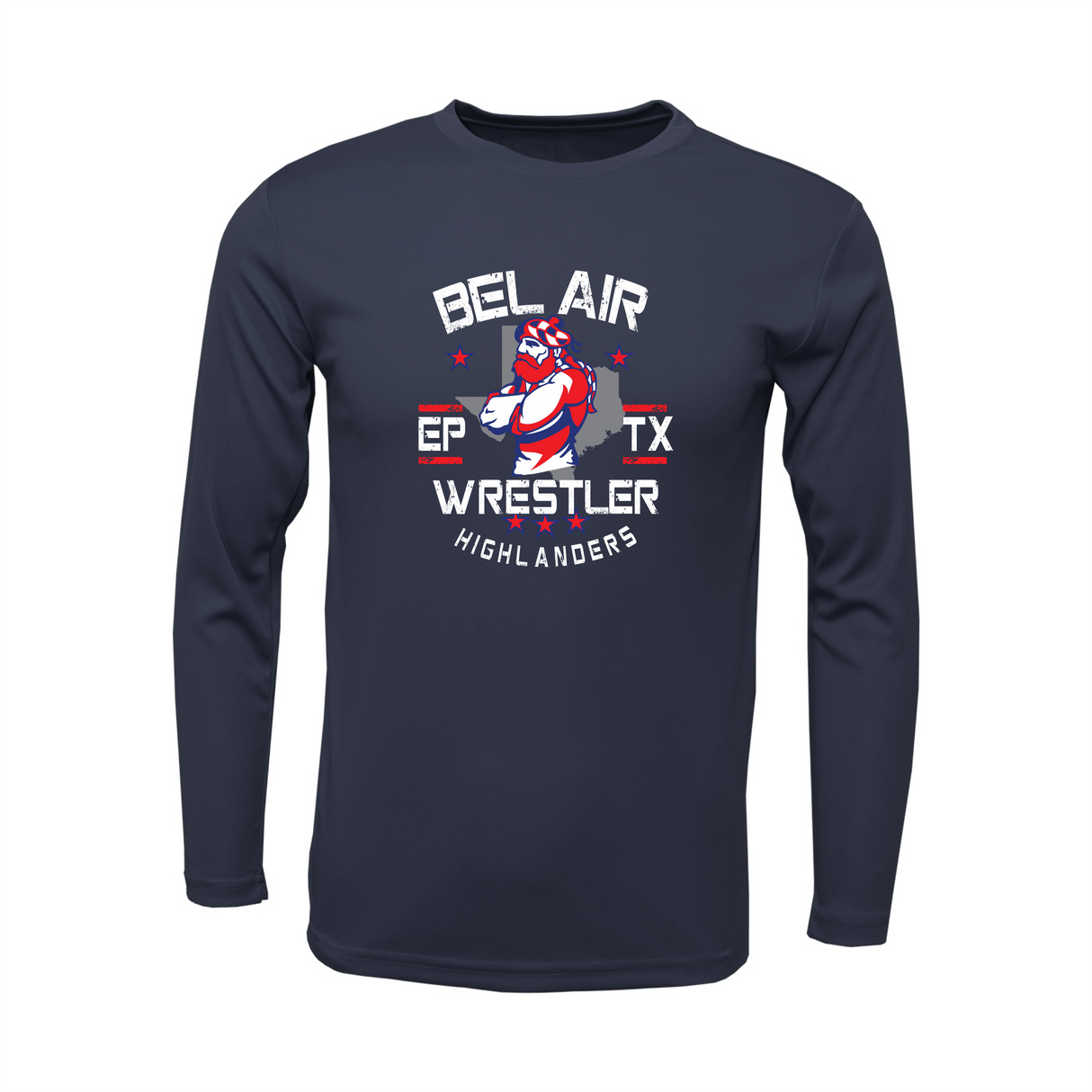 Bel Air Wrestling Long-Sleeved Performance Tee