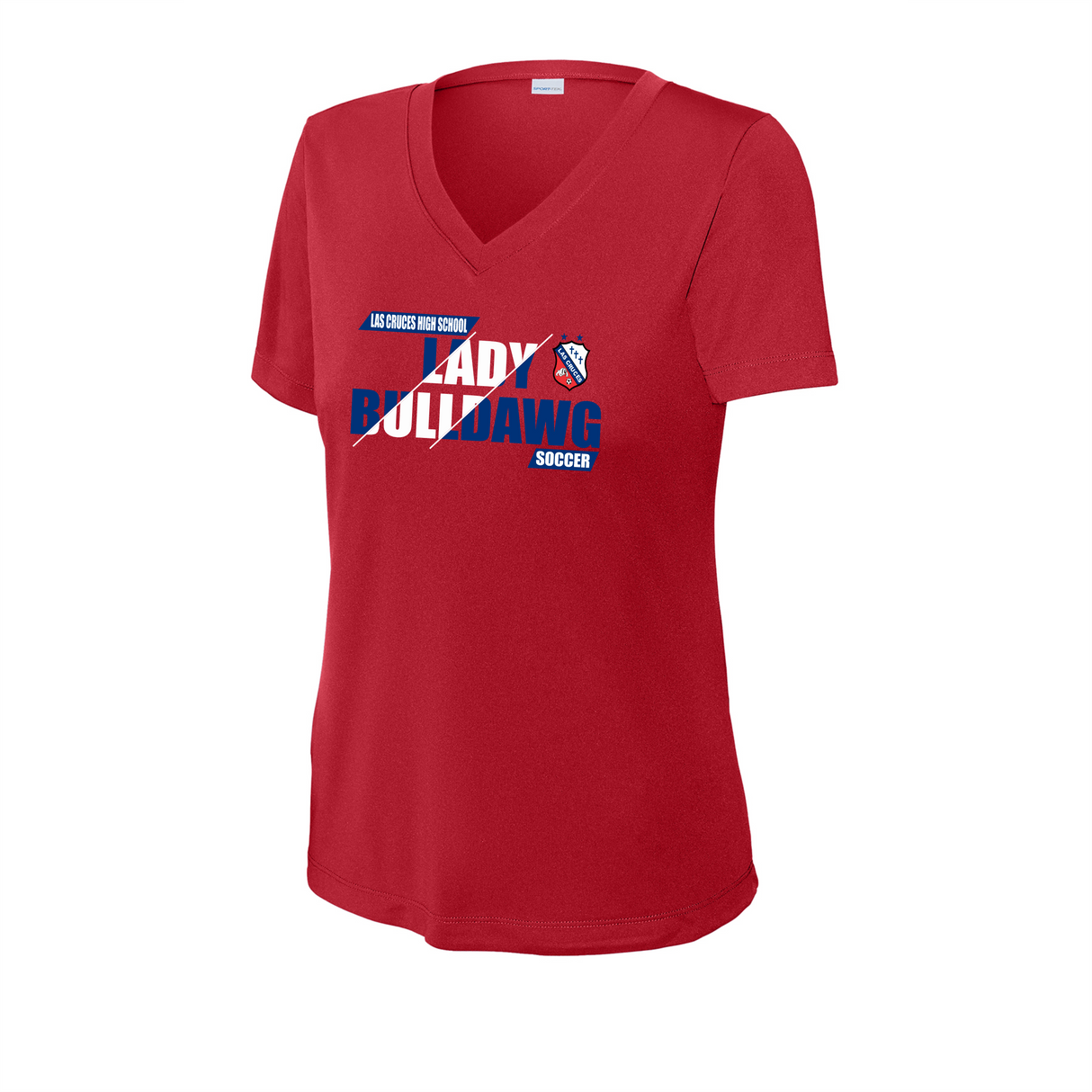 LCHS Lady Bulldawg Soccer Ladies' V-Neck Performance Tee