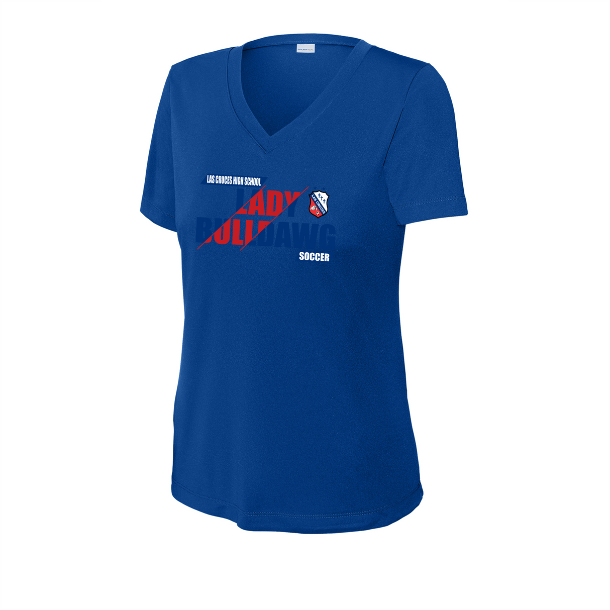 LCHS Lady Bulldawg Soccer Ladies' V-Neck Performance Tee