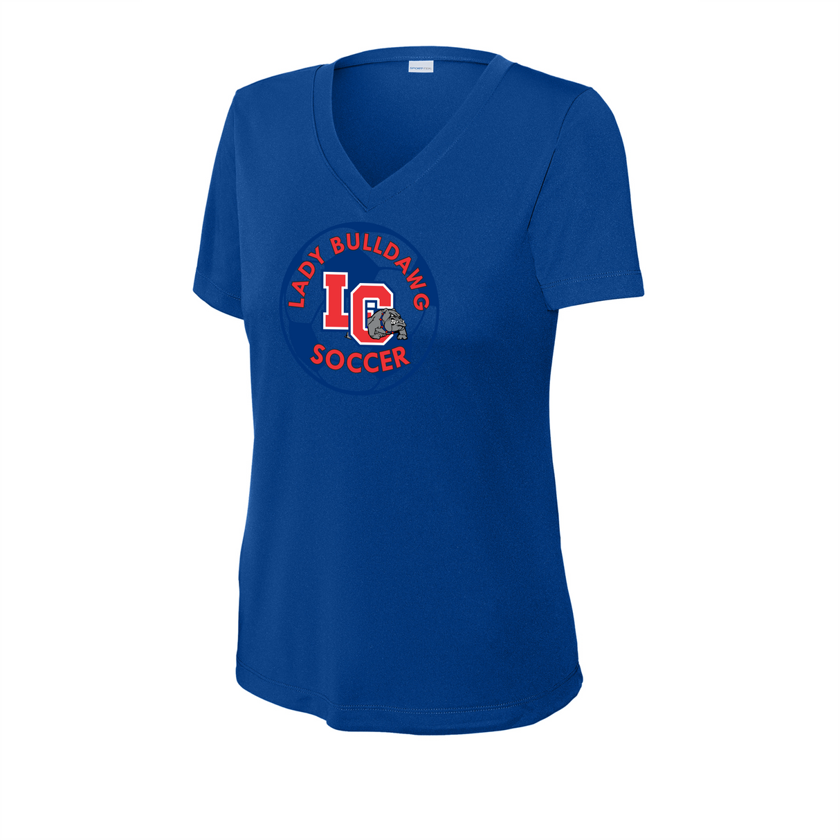 LCHS Lady Bulldawg Soccer Ladies' V-Neck Performance Tee