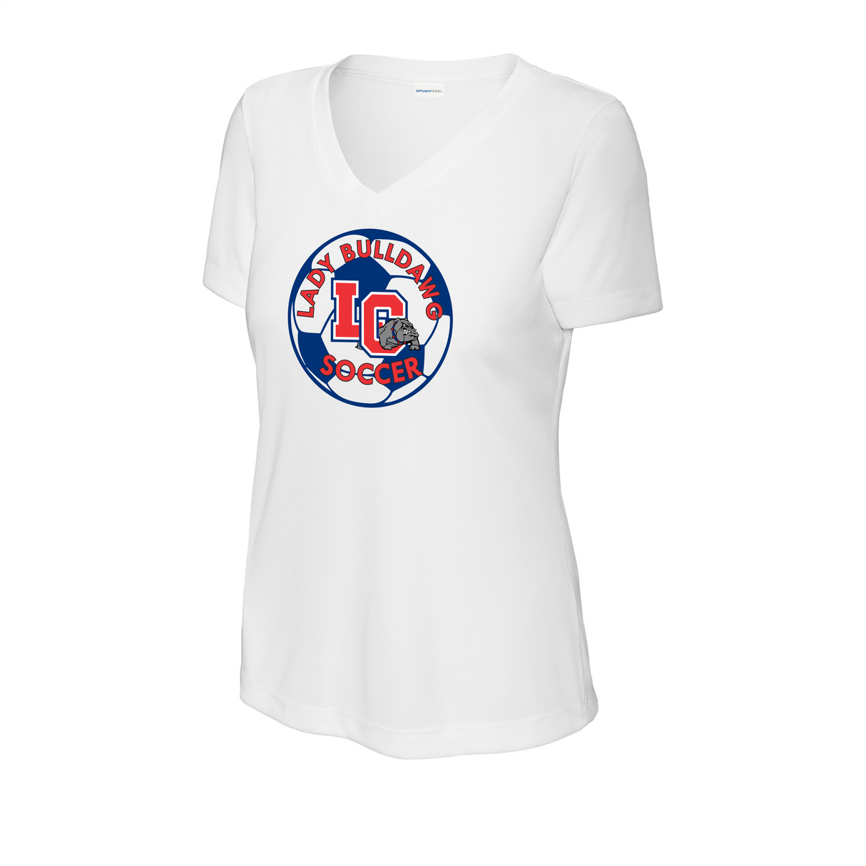 LCHS Lady Bulldawg Soccer Ladies' V-Neck Performance Tee