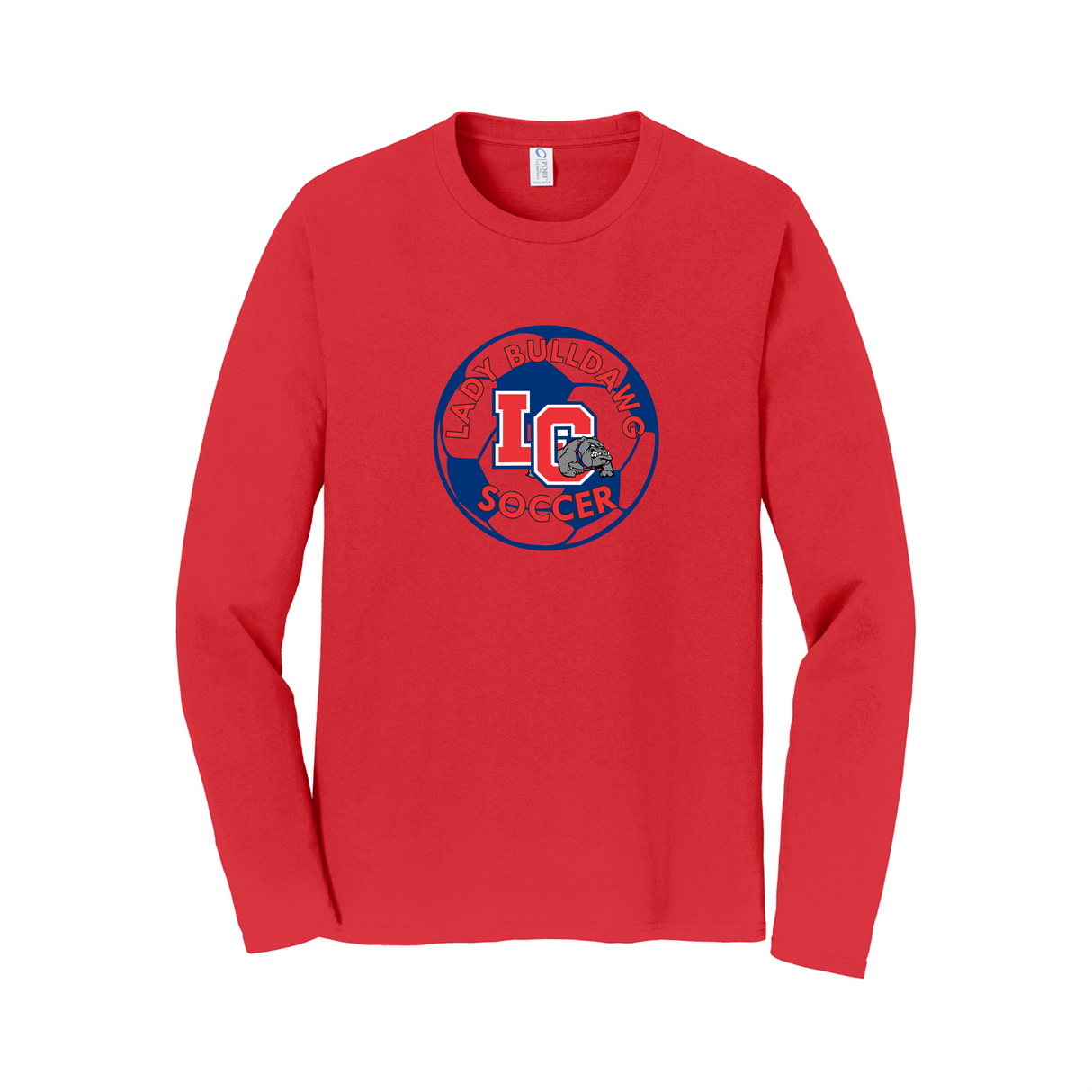 LCHS Lady Bulldawg Soccer Long Sleeve Cotton Tee