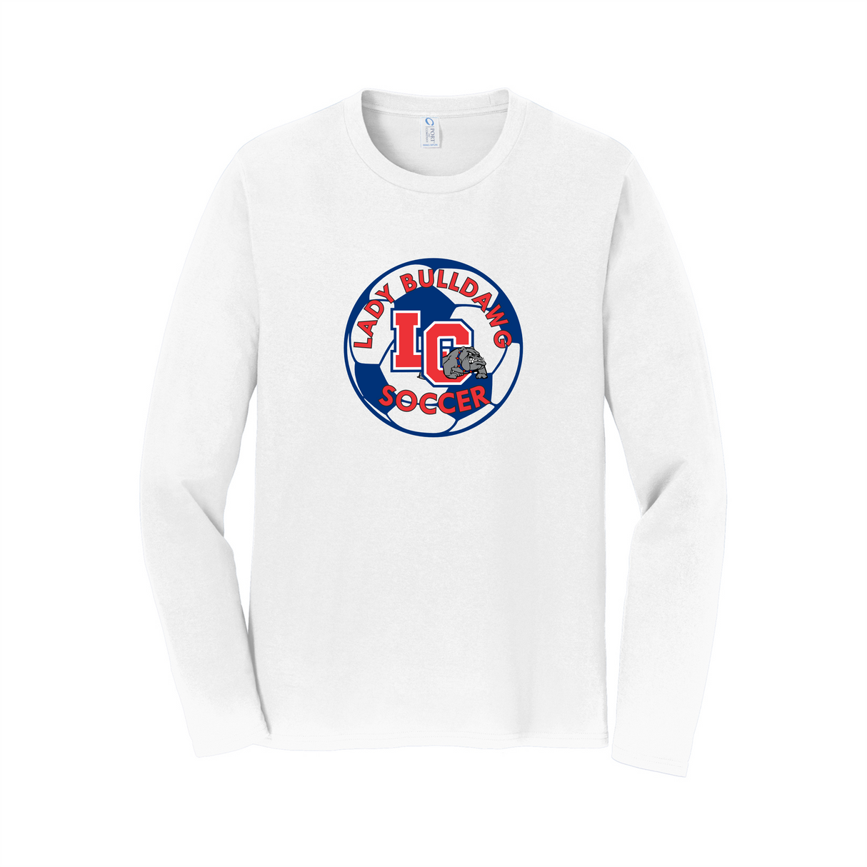 LCHS Lady Bulldawg Soccer Long Sleeve Cotton Tee