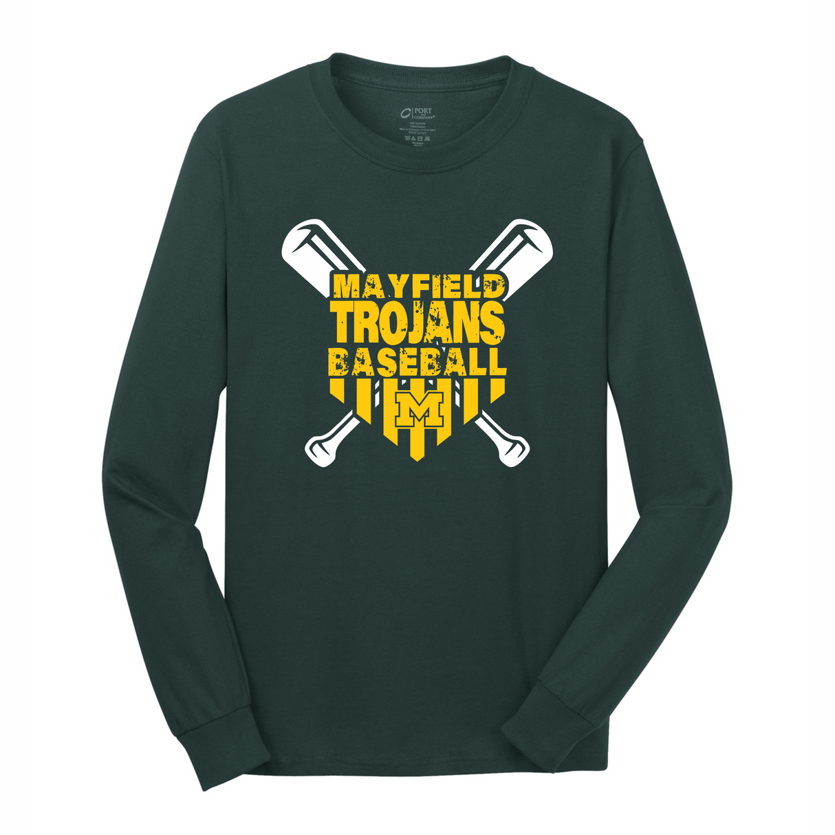 MHS Baseball Long-Sleeve Cotton Tee