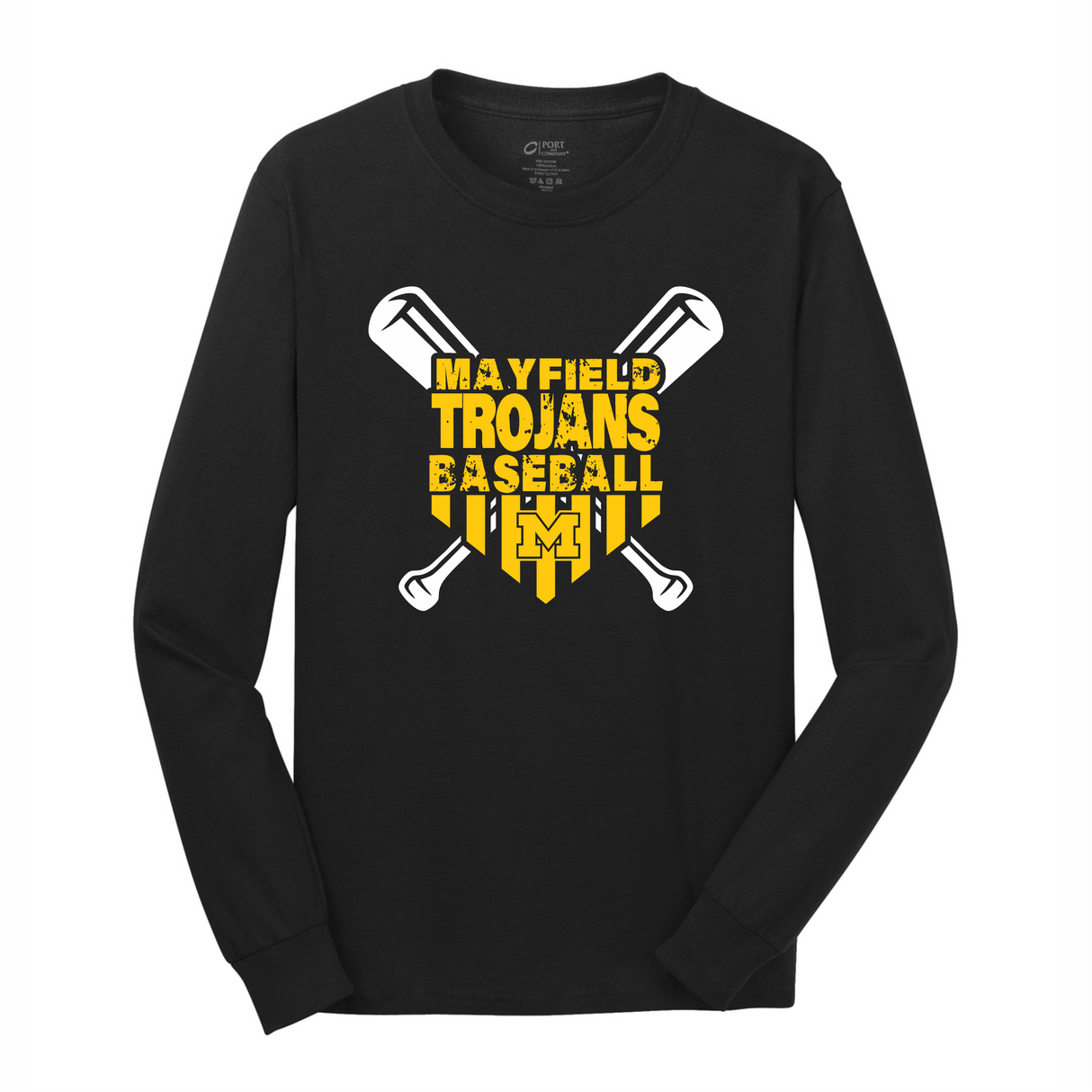 MHS Baseball Long-Sleeve Cotton Tee