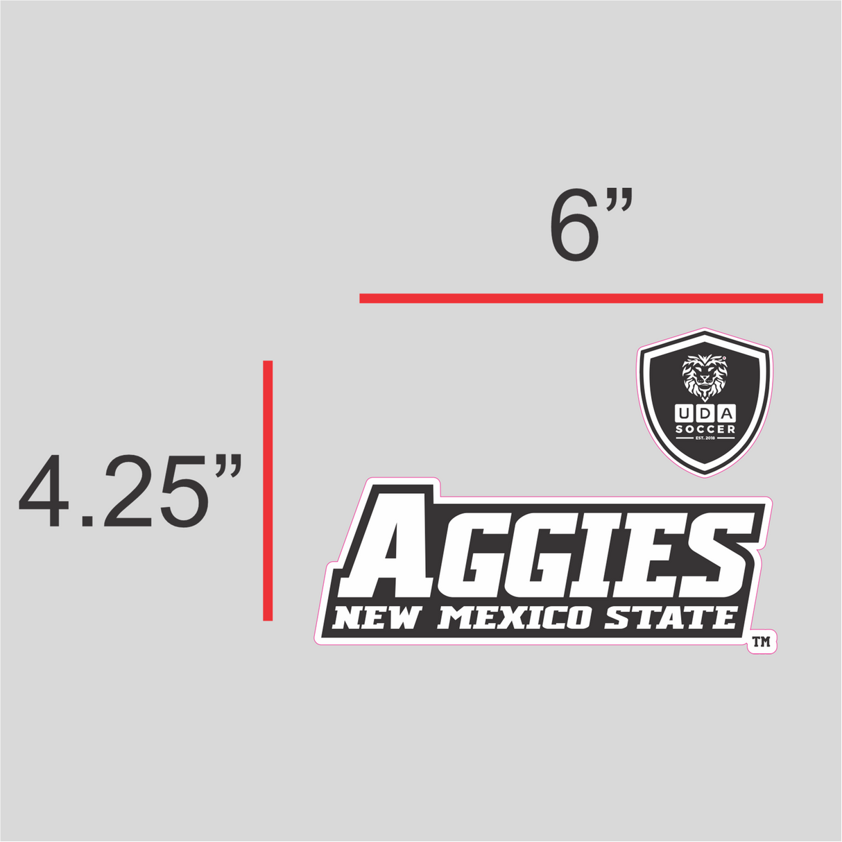 UDA/NMSU Soccer Decal