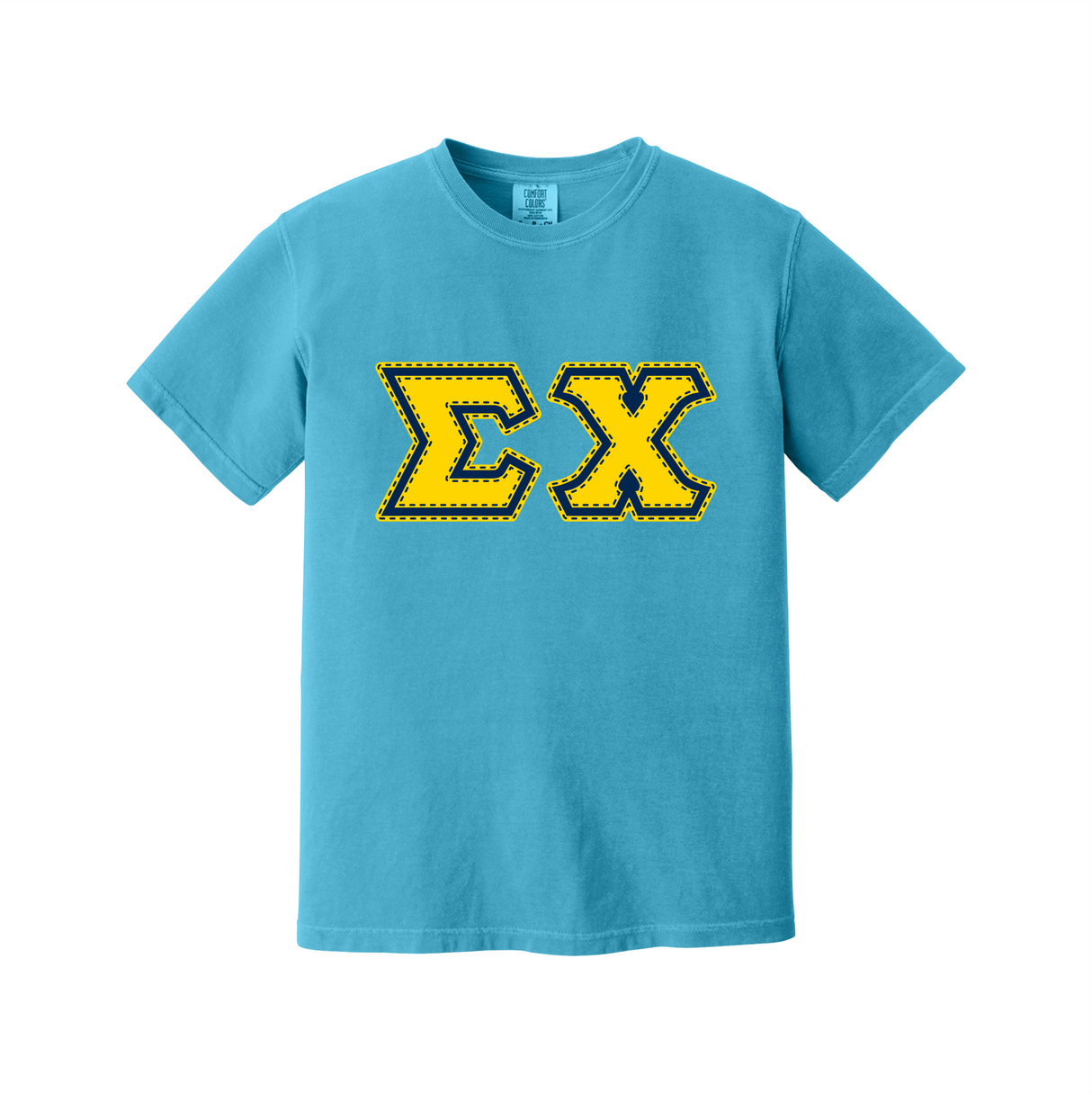 Greek Letters Heavyweight Ring Spun Tee