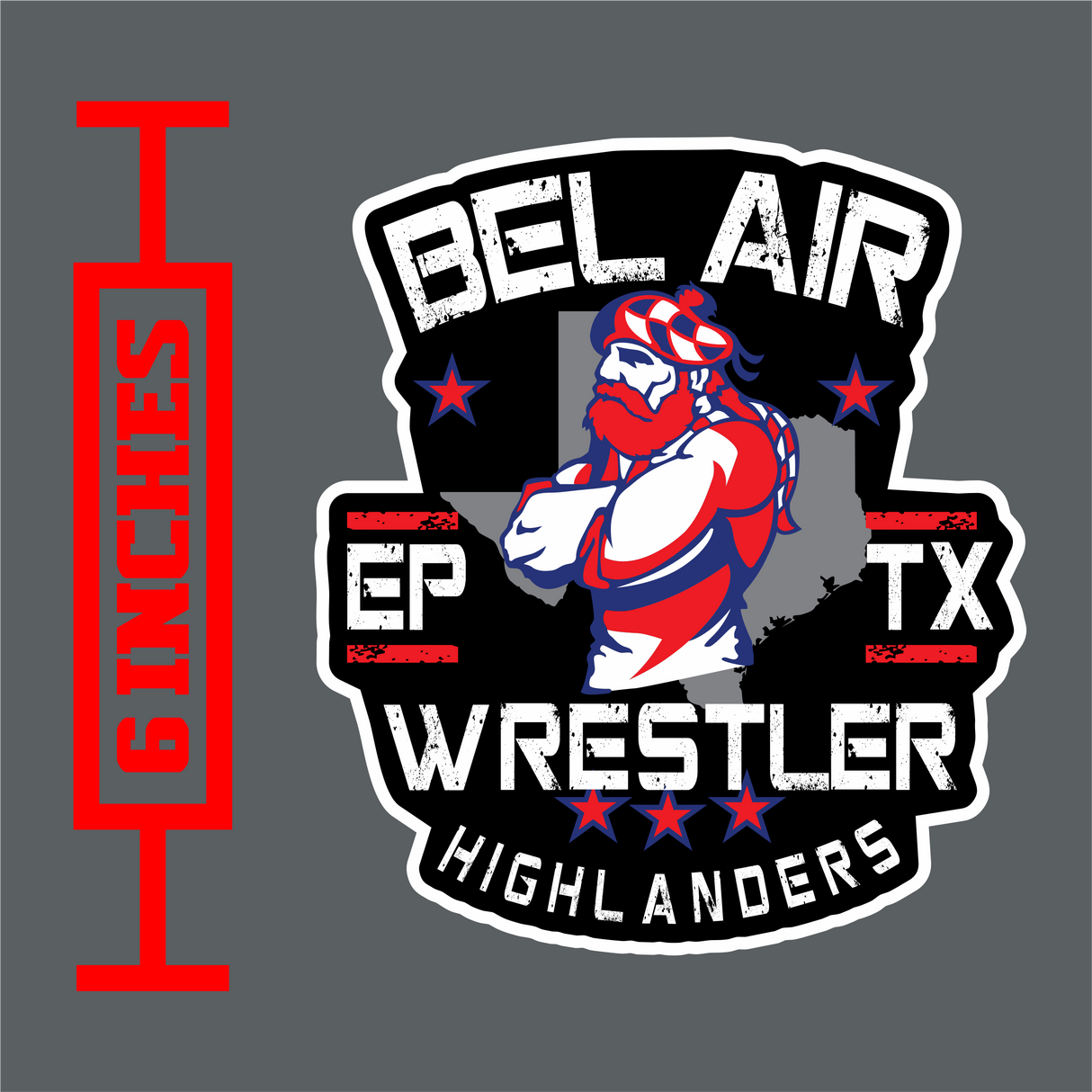 Bel Air Wrestling Decal