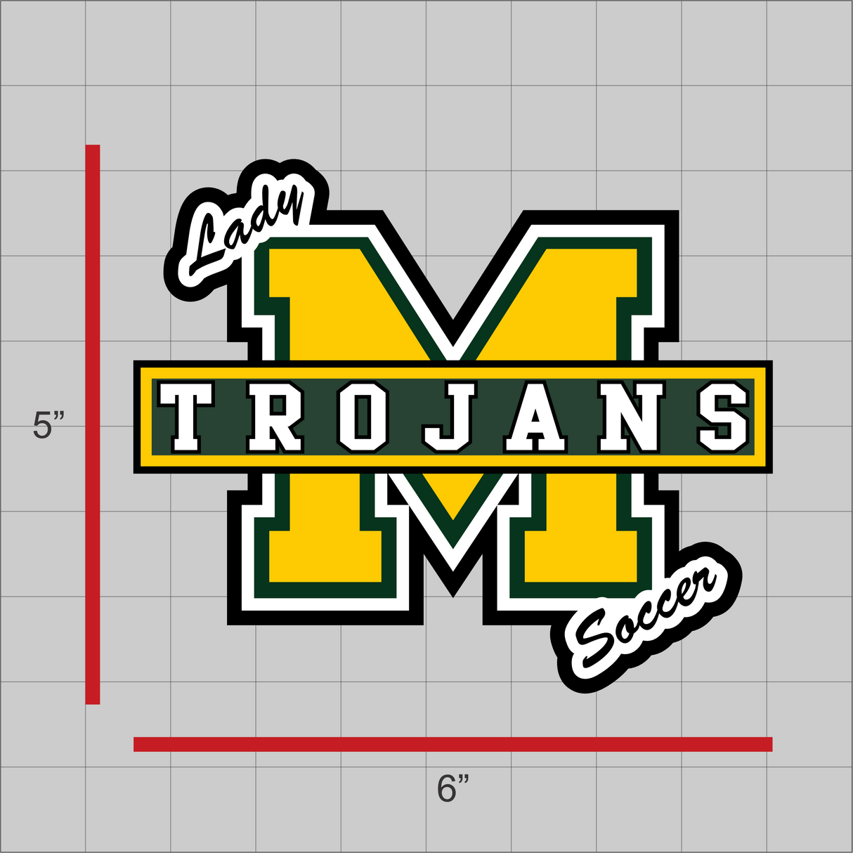 Mayfield Lady Trojans Soccer Decal