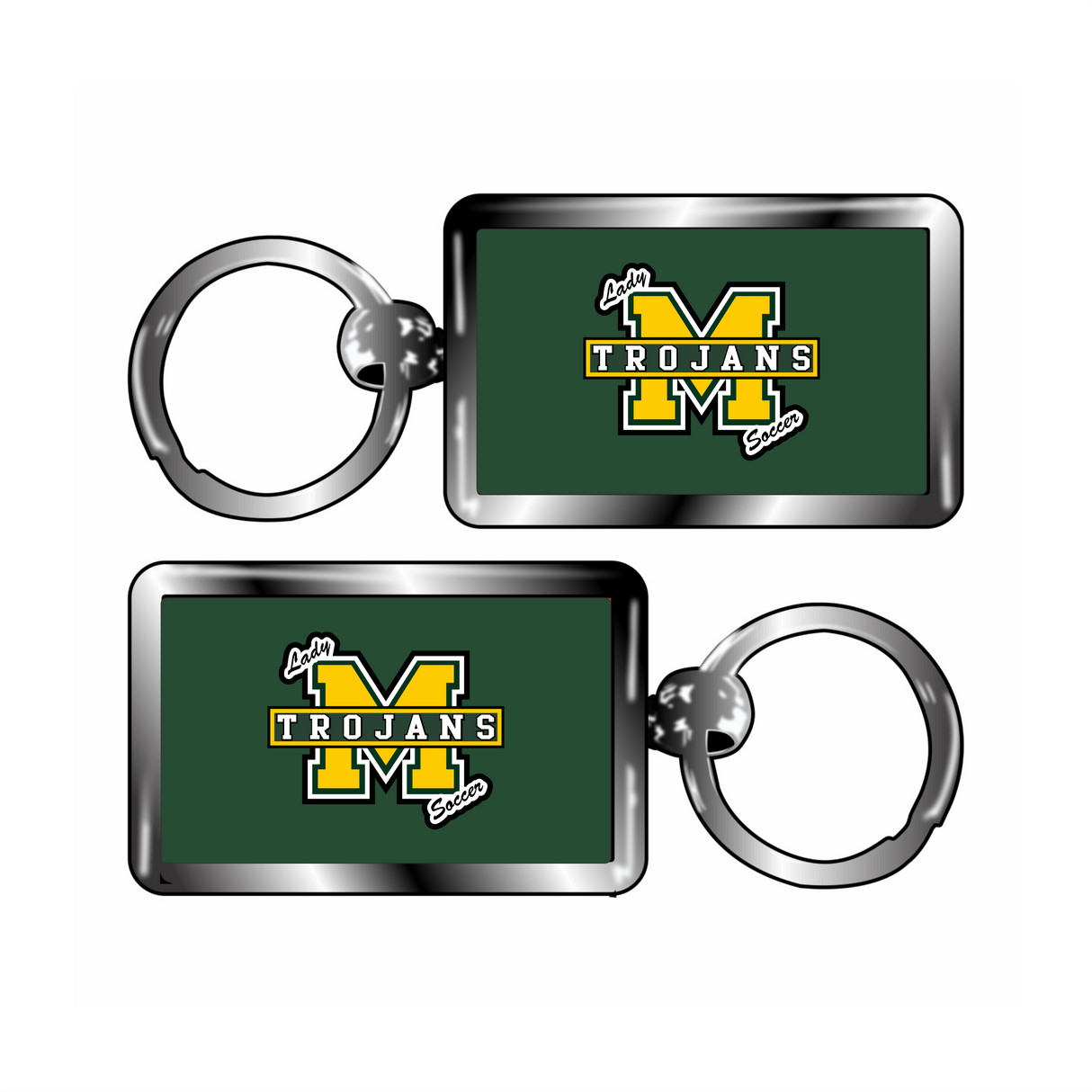 Mayfield Lady Trojans Soccer Keychain