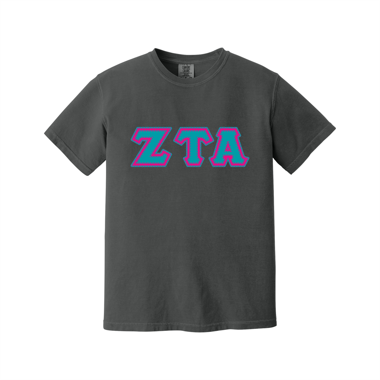 Greek Letters Heavyweight Ring Spun Tee