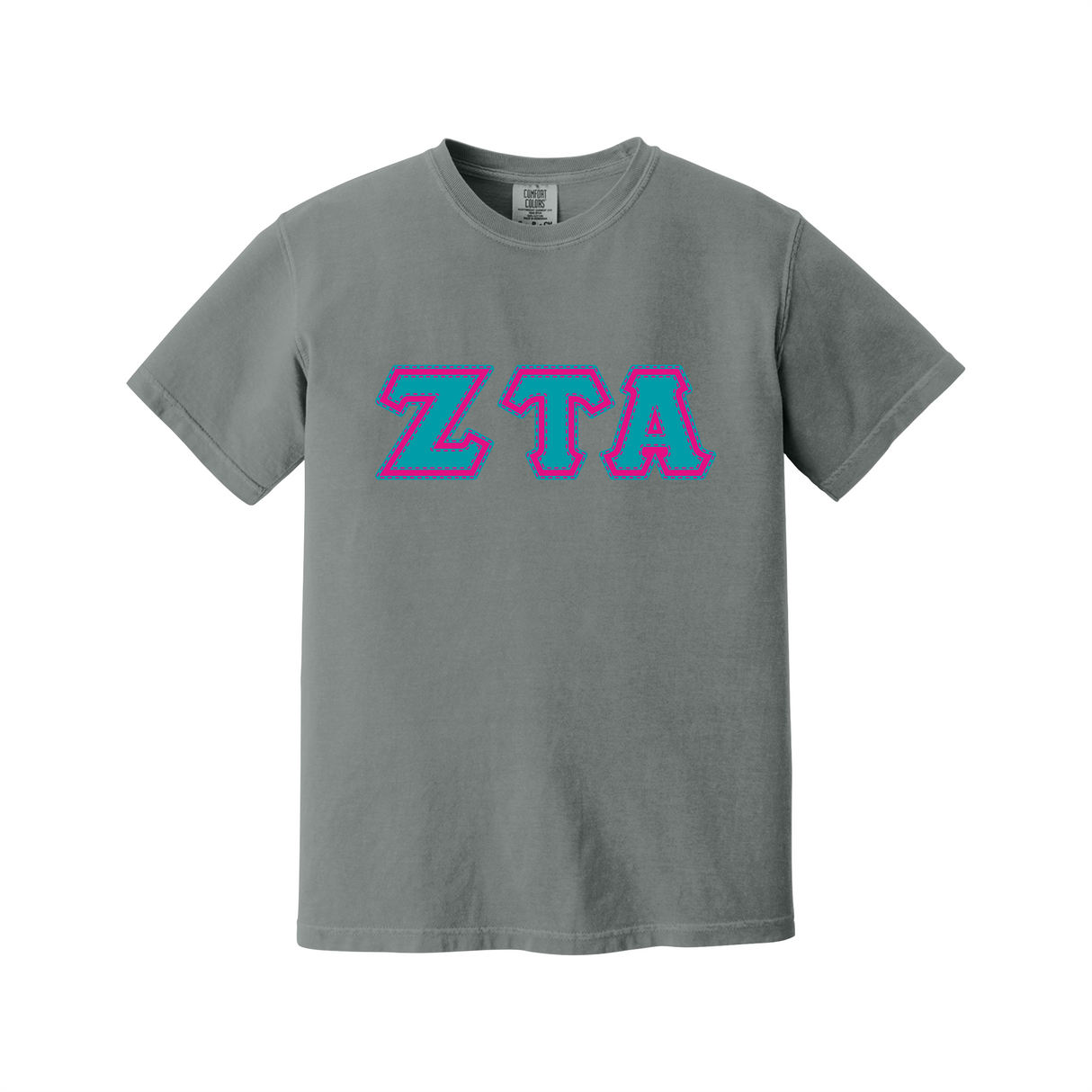 Greek Letters Heavyweight Ring Spun Tee