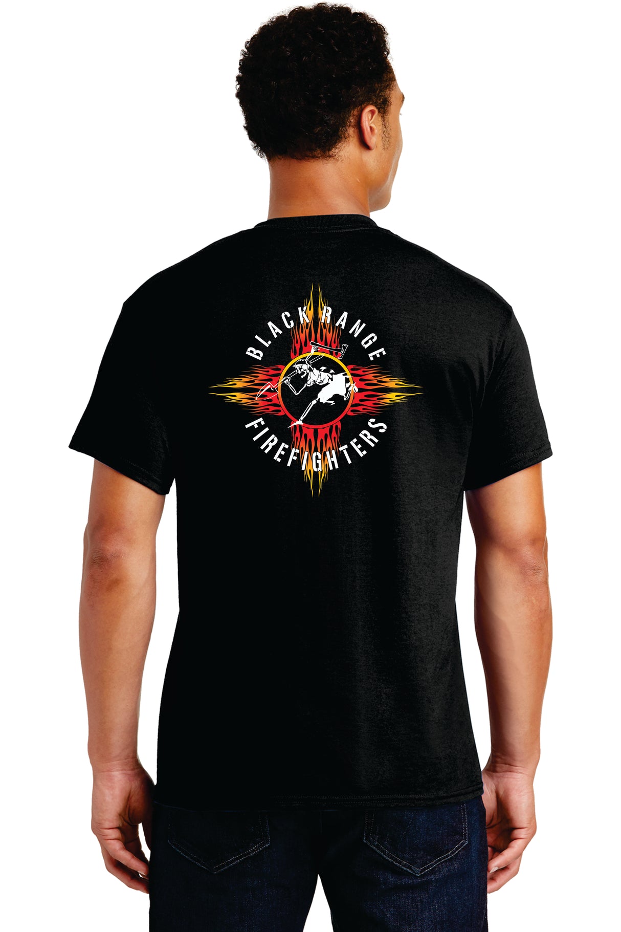 Black Range Fire Cotton Tee with Zia