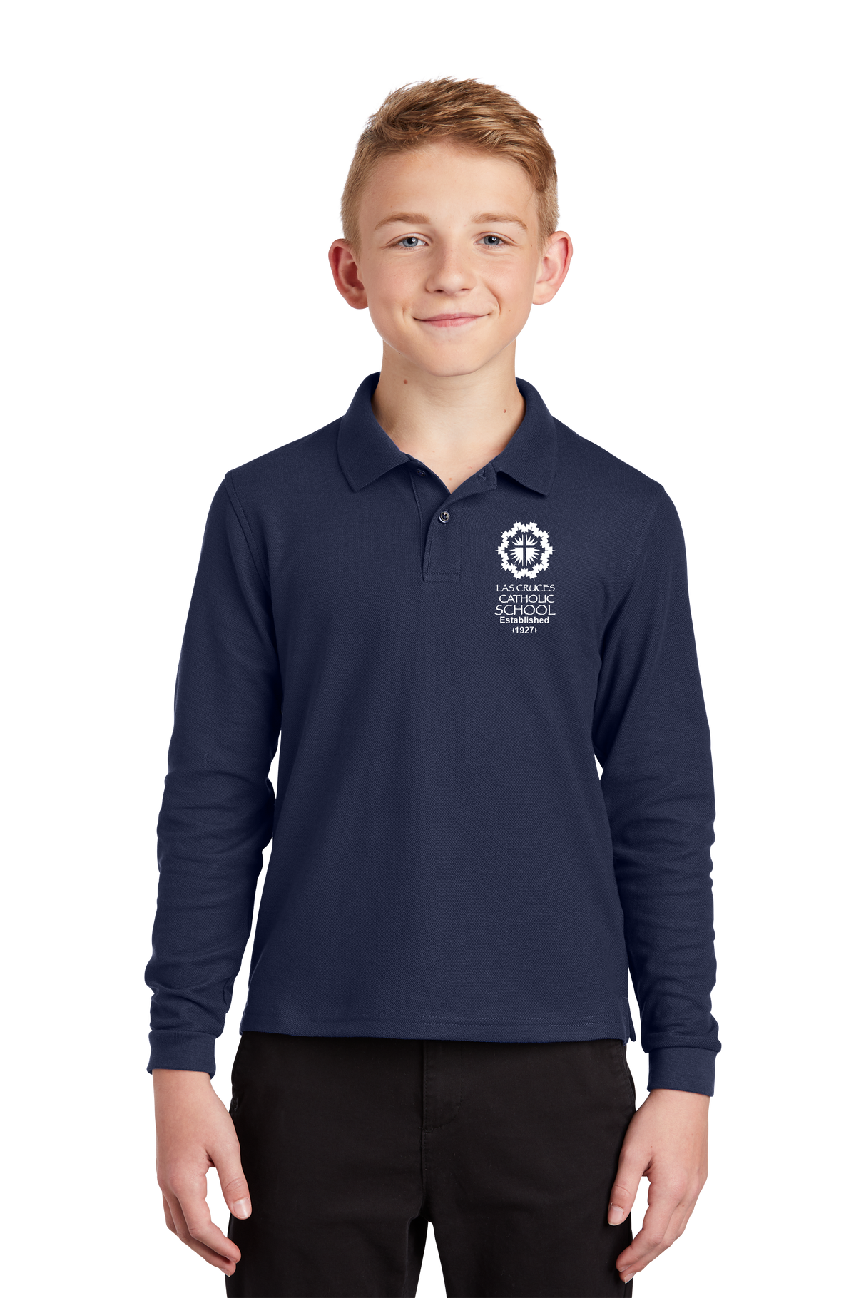 LCCS Middle School Youth Uniform Long-Sleeve Polo