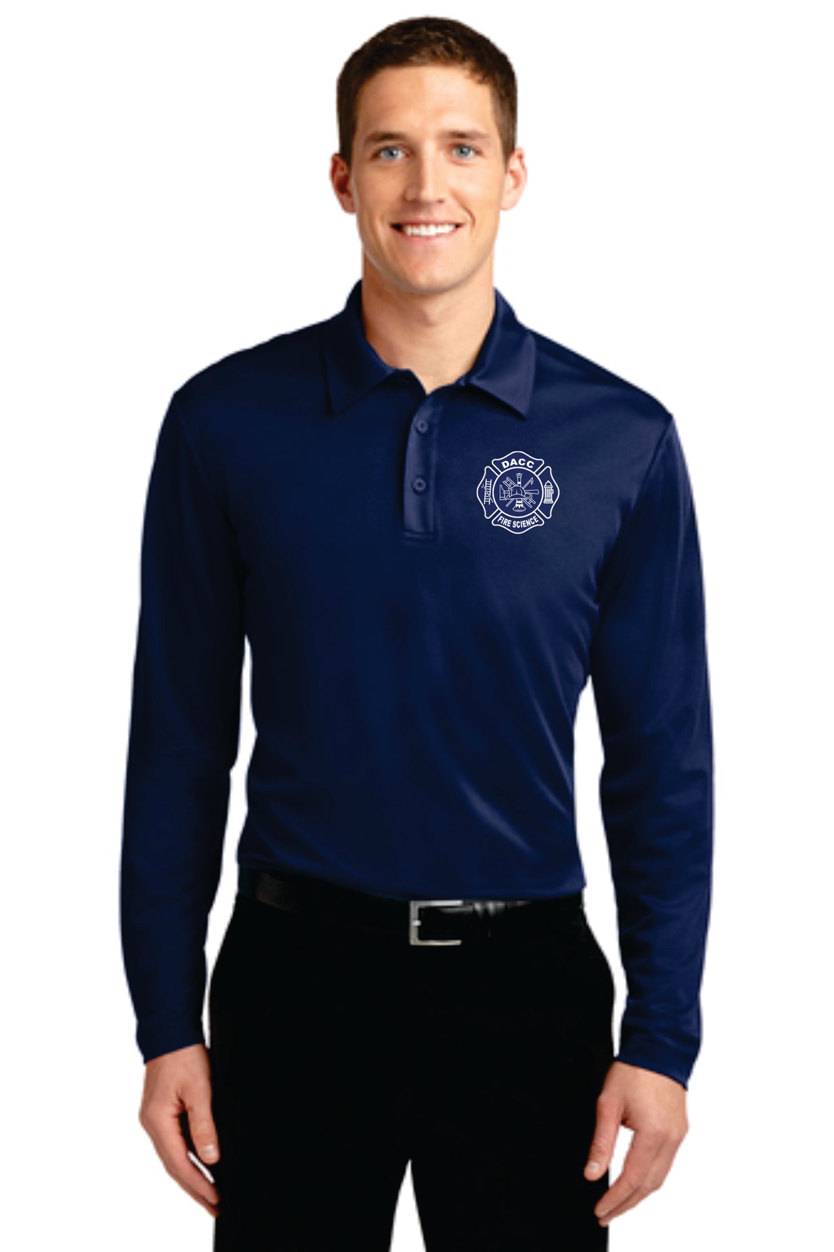 DACC Fire Science Long-Sleeve Performance Polo