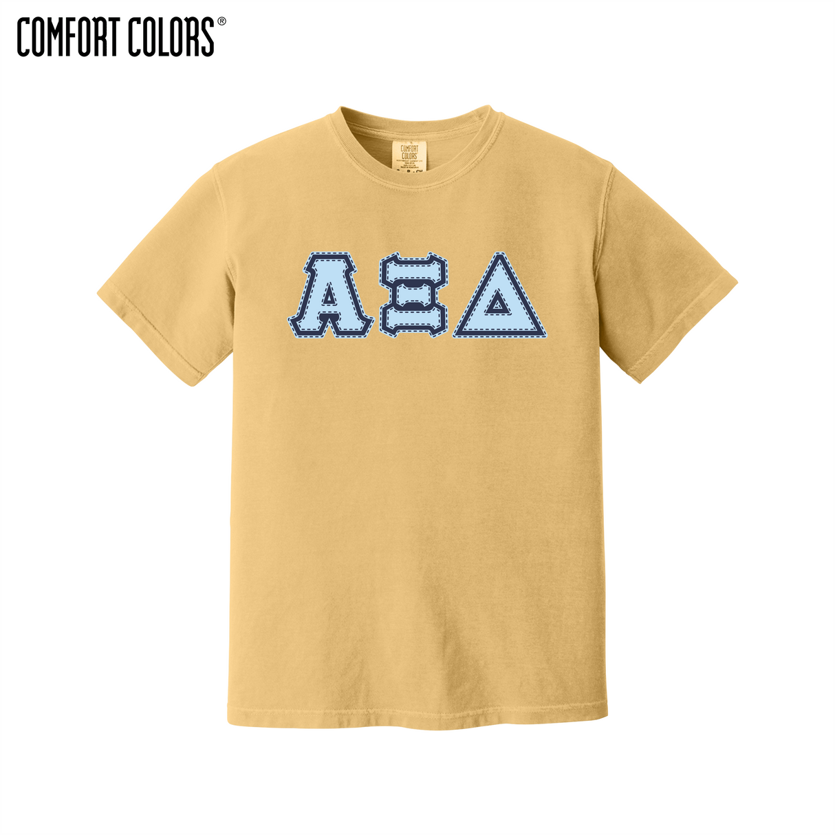 Greek Letters Heavyweight Ring Spun Tee