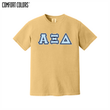 Greek Letters Heavyweight Ring Spun Tee
