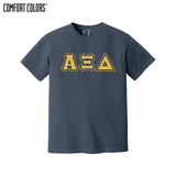 Greek Letters Heavyweight Ring Spun Tee