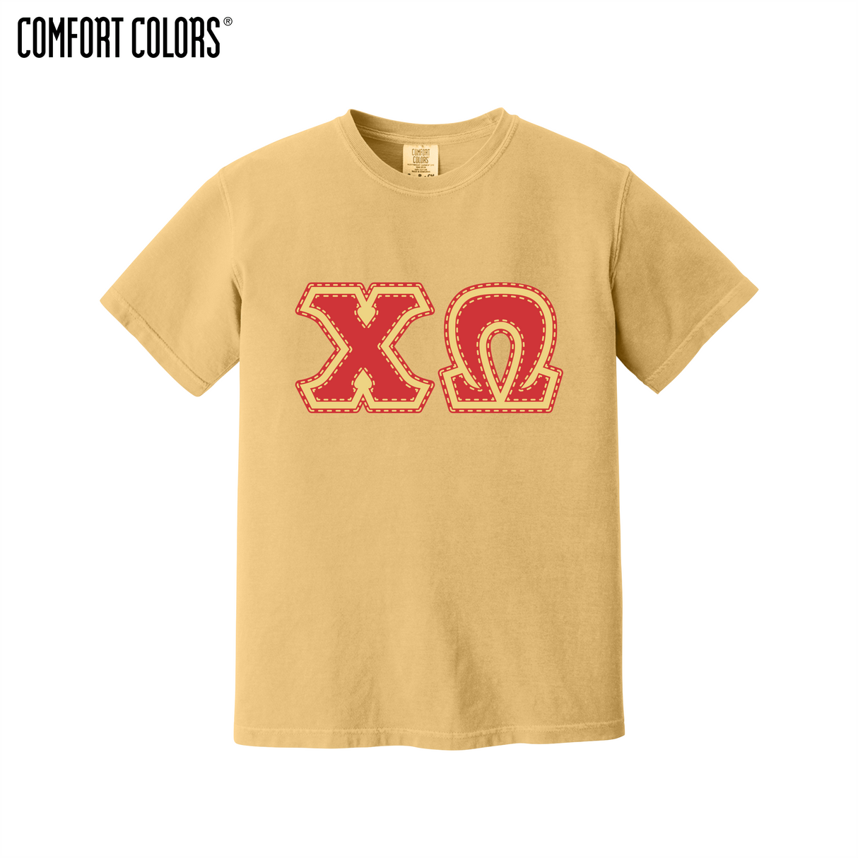 Greek Letters Heavyweight Ring Spun Tee