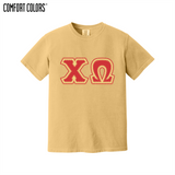 Greek Letters Heavyweight Ring Spun Tee