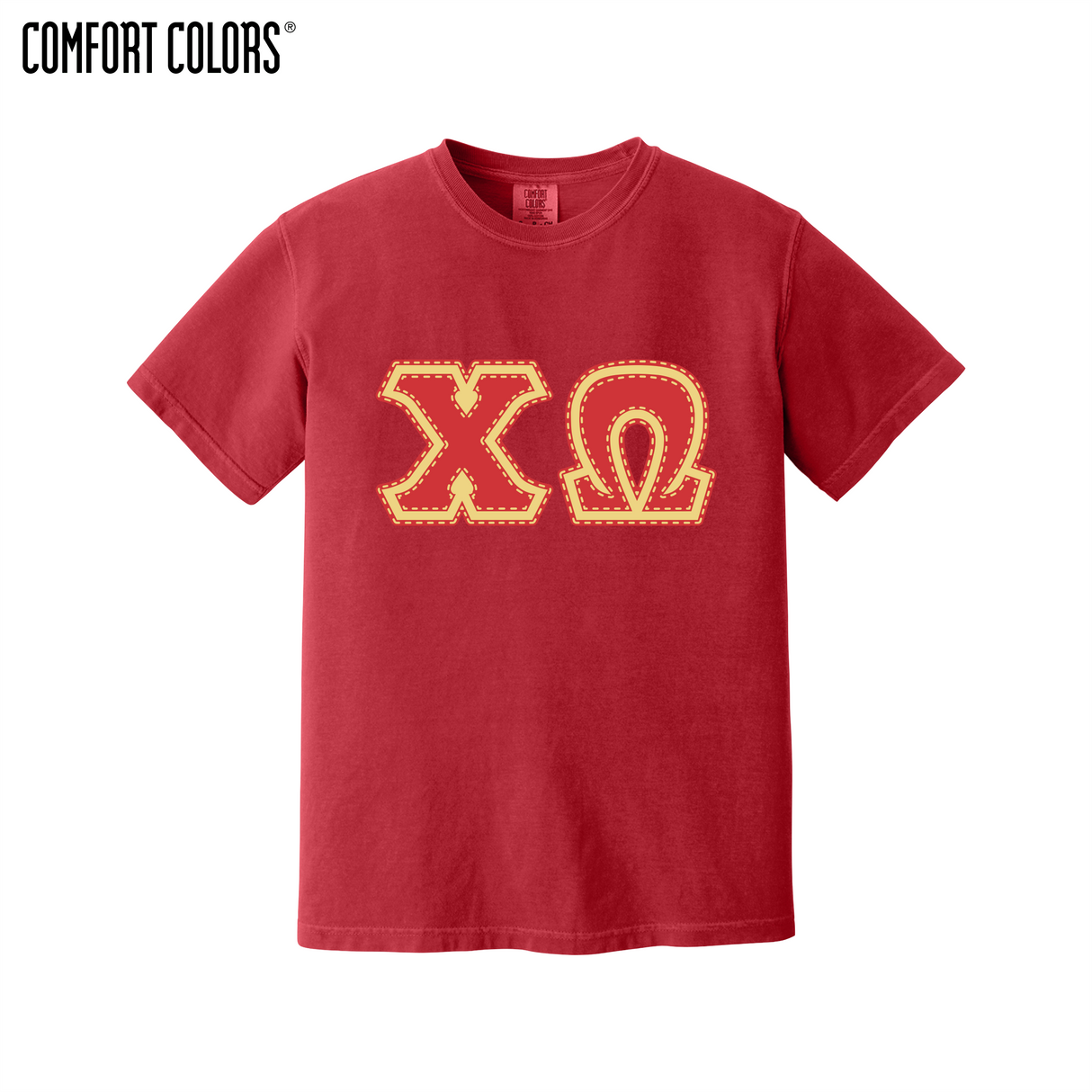 Greek Letters Heavyweight Ring Spun Tee