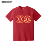 Greek Letters Heavyweight Ring Spun Tee