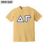 Greek Letters Heavyweight Ring Spun Tee