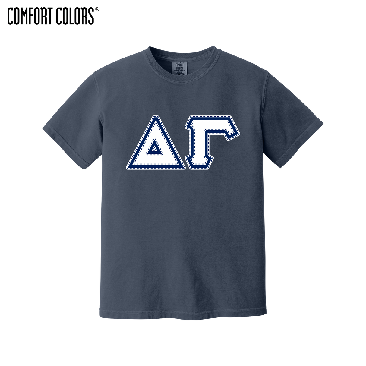 Greek Letters Heavyweight Ring Spun Tee
