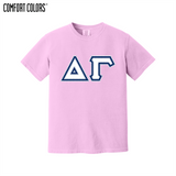 Greek Letters Heavyweight Ring Spun Tee