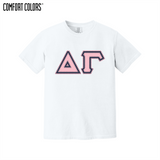 Greek Letters Heavyweight Ring Spun Tee