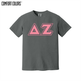Greek Letters Heavyweight Ring Spun Tee