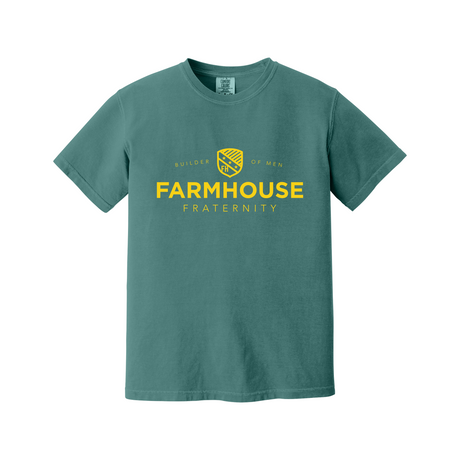 Greek Letters Heavyweight Ring Spun Tee