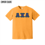 Greek Letters Heavyweight Ring Spun Tee