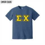 Greek Letters Heavyweight Ring Spun Tee