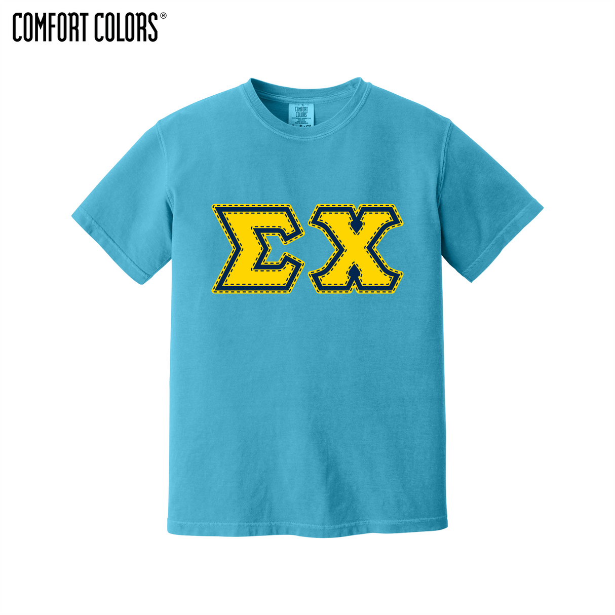 Greek Letters Heavyweight Ring Spun Tee
