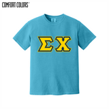 Greek Letters Heavyweight Ring Spun Tee