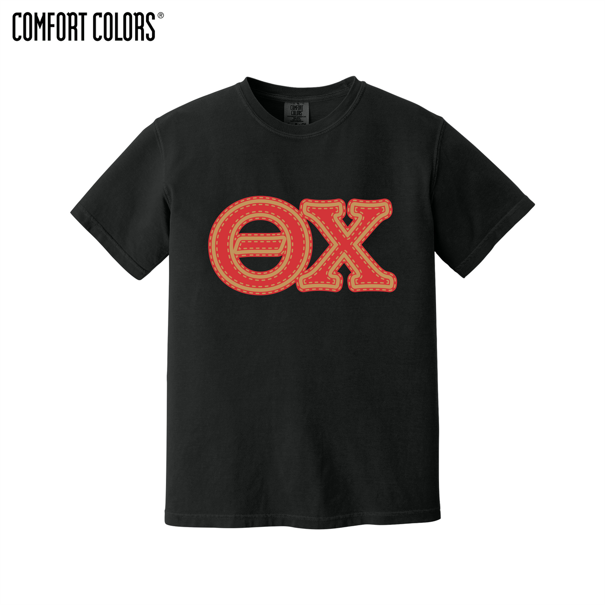 Greek Letters Heavyweight Ring Spun Tee