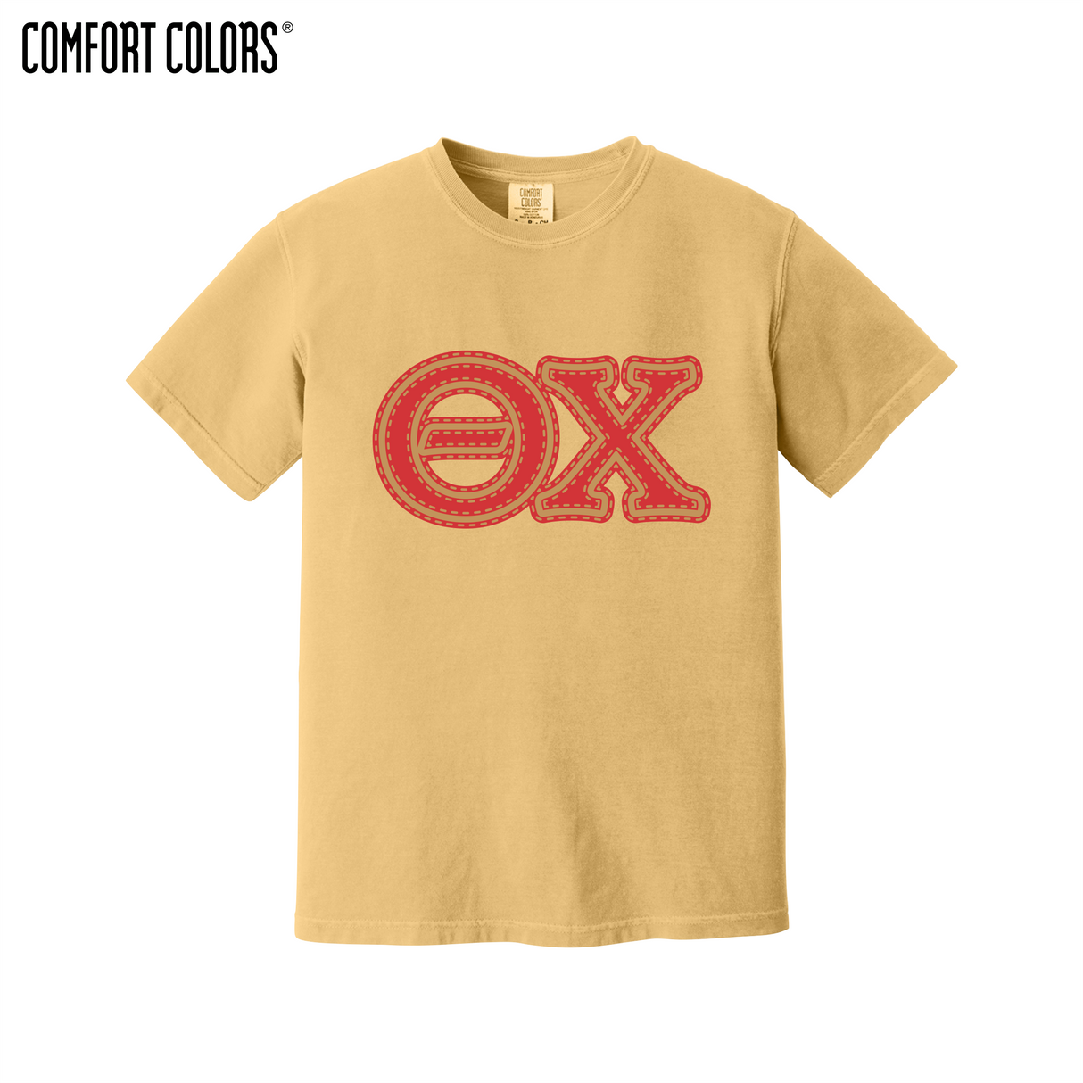Greek Letters Heavyweight Ring Spun Tee