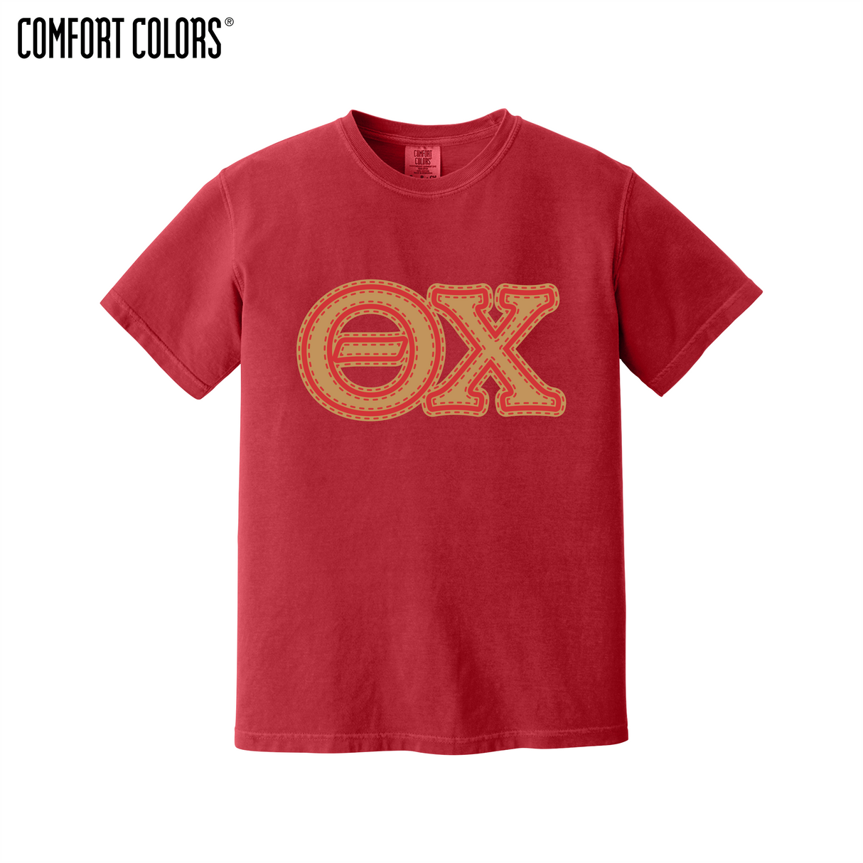Greek Letters Heavyweight Ring Spun Tee