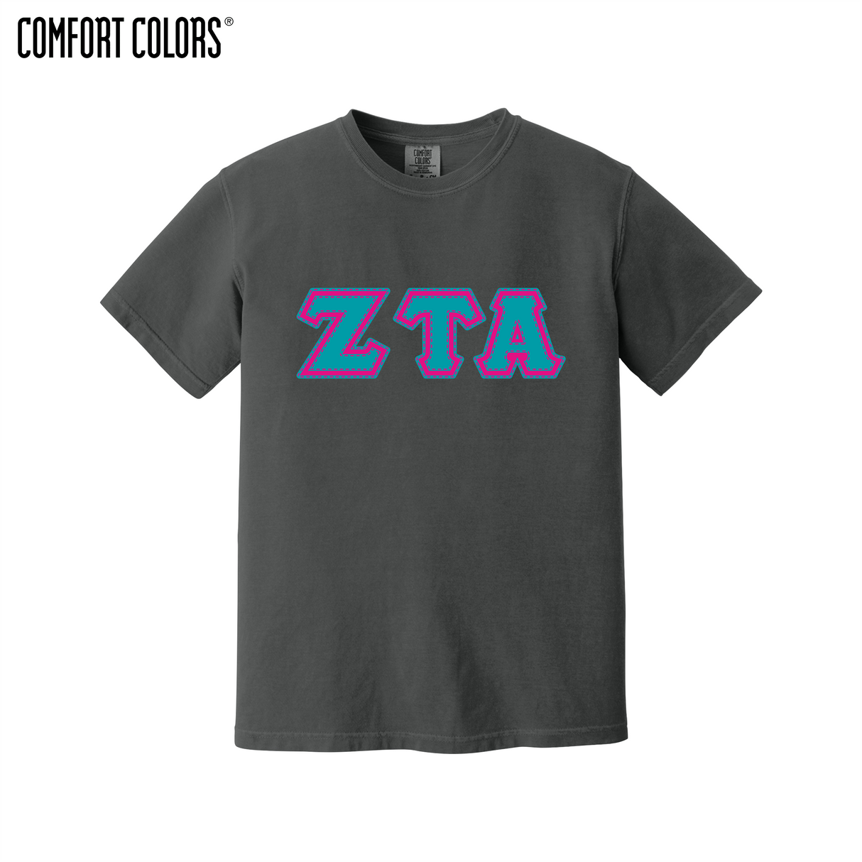 Greek Letters Heavyweight Ring Spun Tee