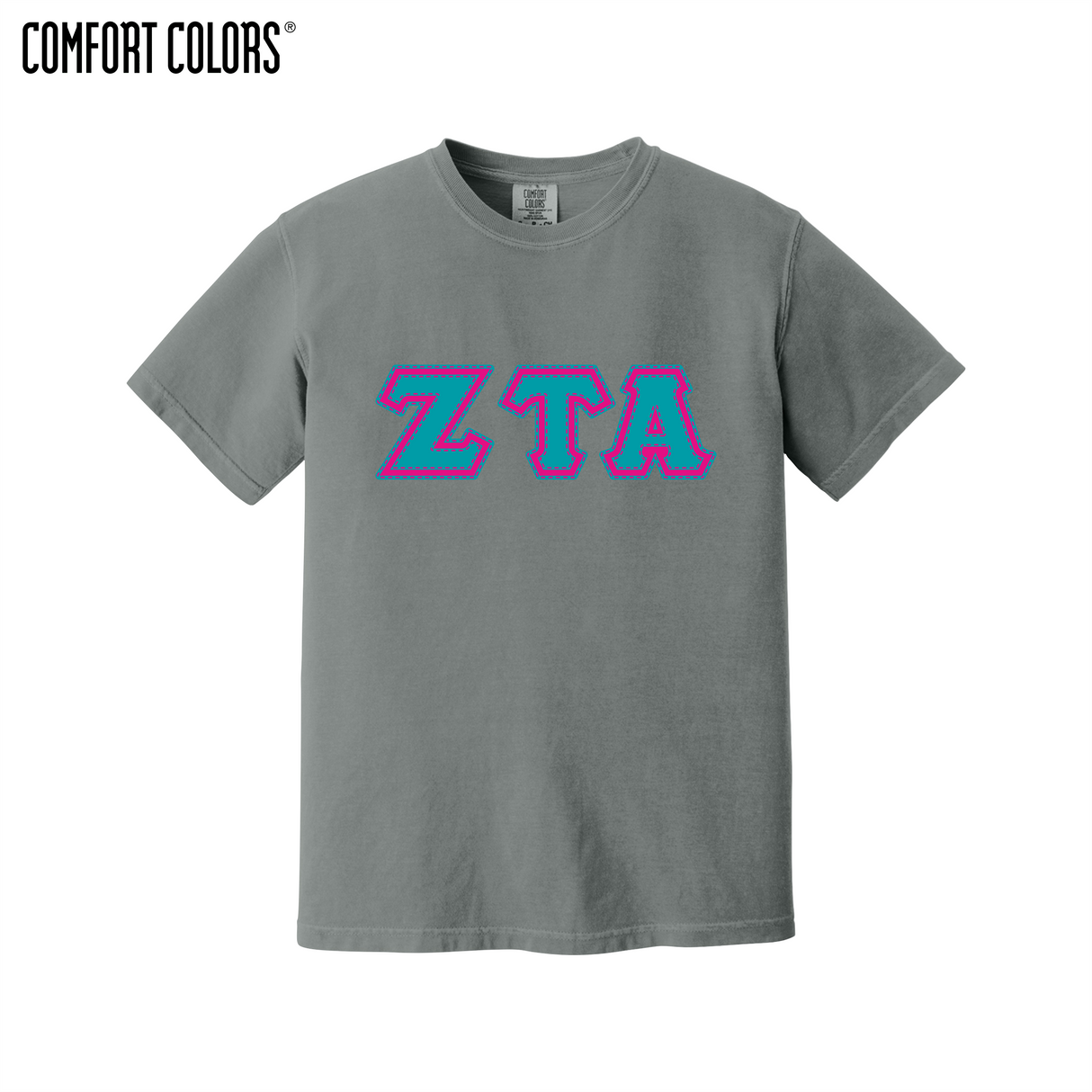Greek Letters Heavyweight Ring Spun Tee